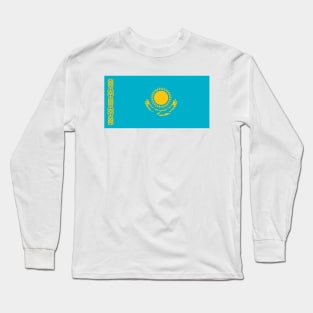 Flag of Kazakhstan Long Sleeve T-Shirt